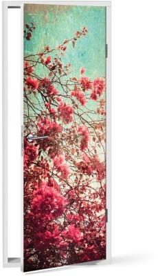 Λουλούδια, άνοιξη Vintage Αυτοκόλλητα πόρτας 60 x 170 cm (15428)