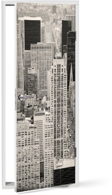 Houseart - ΣΗΜΑΝΤΙΚΟ: Σε περίπτωση διαφοράς τιμής από το κατάστημα ισχύει παντα και μόνο η τιμή του καταστήματος Μανχάταν από ψηλά, Vintage, Αυτοκόλλητα πόρτας, 60 x 17