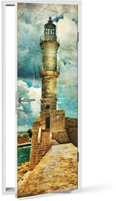Πέτρινος φάρος, Vintage, Αυτοκόλλητα πόρτας, 60 x 170 ε