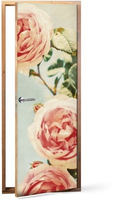 Τριαντάφυλλα Vintage Αυτοκόλλητα πόρτας 60 x 170 cm (19327)