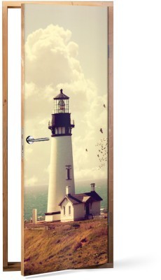 Λευκός Φάρος, Vintage, Αυτοκόλλητα πόρτας, 60 x 170 εκ.
