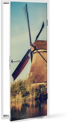 Ανεμόμυλος, Vintage, Αυτοκόλλητα πόρτας, 60 x 170 εκ.