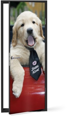 Σκύλος με γραβάτα Ζώα Αυτοκόλλητα πόρτας 60 x 170 cm (12168)