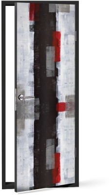 Houseart Black Red and Grey, Ζωγραφική, Αυτοκόλλητα πόρτας, 60 x 170 εκ.