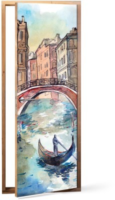 Γόνδολα , Βενετία Ζωγραφική Αυτοκόλλητα πόρτας 60 x 170 cm (12125)