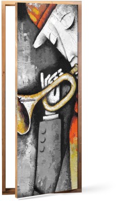 Houseart Το σαξόφωνο, Ζωγραφική, Αυτοκόλλητα πόρτας, 60 x 170 εκ.