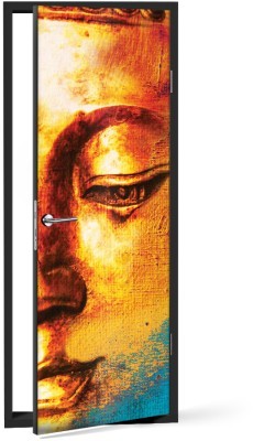 Χρυσός Βούδας Ζωγραφική Αυτοκόλλητα πόρτας 60 x 170 cm (12177)