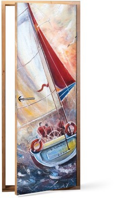 Διακόσμηση παιδικού δωματίου House Art - ΣΗΜΑΝΤΙΚΟ: Σε περίπτωση διαφοράς τιμής από το κατάστημα ισχύει παντα και μόνο η τιμή του καταστήματος Ιστιοφόρο σε φουρτούνα, Ζωγραφική, Αυτοκόλλητα πόρτας,