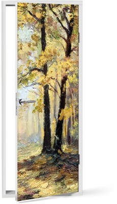 Δέντρο ελαιογραφία Ζωγραφική Αυτοκόλλητα πόρτας 60 x 170 cm (15494)
