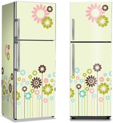 Μοτίβο με γεωμετρικά λουλούδια, Διάφορα, Αυτοκόλλητα ψυγείου, 50 x 85 εκ. (13702)