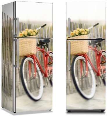 Κόκκινο ποδήλατο εποχής, Διάφορα, Αυτοκόλλητα ψυγείου, 50 x 85 εκ. (10607)