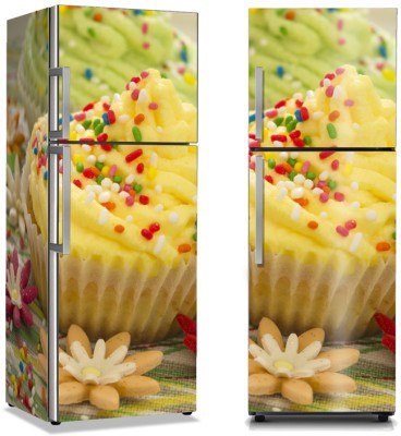 Πολύχρωμα cupcakes, Φαγητό, Αυτοκόλλητα ψυγείου, 50 x 85 εκ.
