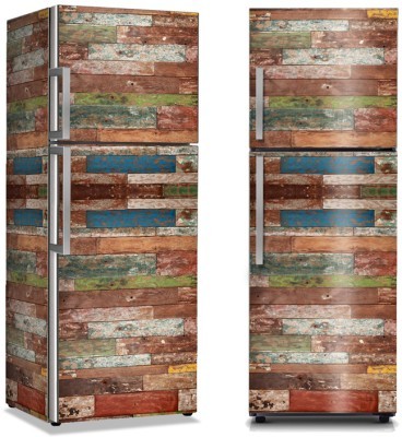 Φόντο πολύχρωμου ξύλου, Φόντο – Τοίχοι, Αυτοκόλλητα ψυγείου, 50 x 85 εκ. (10735)
