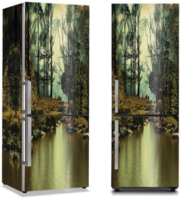 Ποτάμι στο πυκνό δάσος, Φύση, Αυτοκόλλητα ψυγείου, 50 x 85 εκ. (44501)