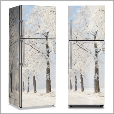Χιονισμένο τοπίο, Φύση, Αυτοκόλλητα ψυγείου, 50 x 85 εκ.