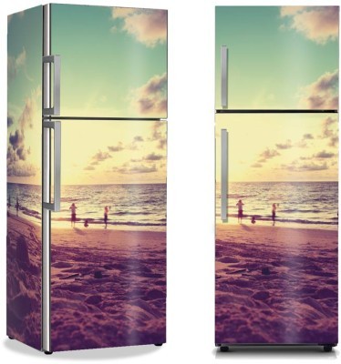 Ηλιοβασίλεμα στην παραλία, Φύση, Αυτοκόλλητα ψυγείου, 50 x 85 εκ.
