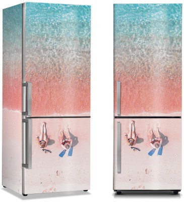 Κοπέλες στην ακτή της θάλασσας, Φύση, Αυτοκόλλητα ψυγείου, 50 x 85 εκ. (44543)