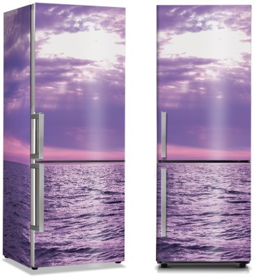 Αποχρώσεις του μοβ στον ουρανό & στην θάλασσα, Φύση, Αυτοκόλλητα ψυγείου, 50 x 85 εκ. (44557)