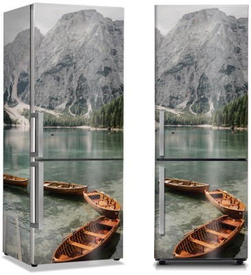 Στάσιμες βάρκες στην λίμνη, Φύση, Αυτοκόλλητα ψυγείου, 50 x 85 εκ. (44567)