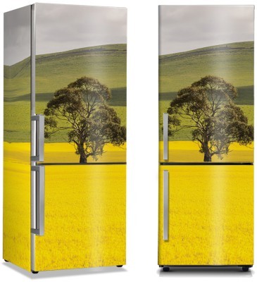 Δέντρο στο κίτρινο λιβάδι, Φύση, Αυτοκόλλητα ψυγείου, 50 x 85 εκ.