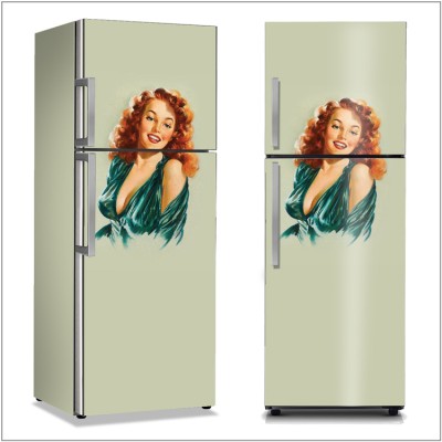 Γυναίκα εποχής, Vintage, Αυτοκόλλητα ψυγείου, 50 x 85 εκ. (8567)