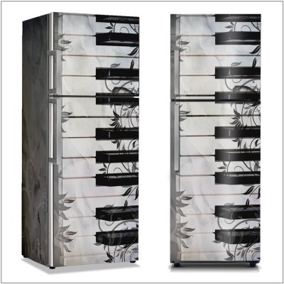 Πιάνο Μοτίβο, Vintage, Αυτοκόλλητα ψυγείου, 50 x 85 εκ. (13598)