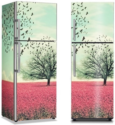 Δέντρο σε χωράφι, Vintage, Αυτοκόλλητα ψυγείου, 50 x 85 εκ. (11317)