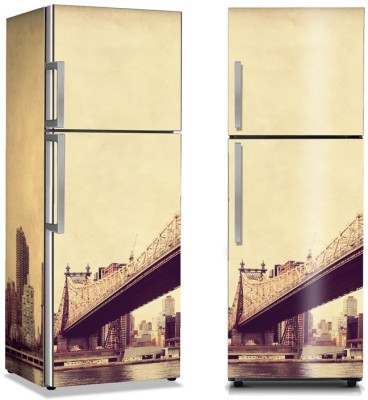 Γέφυρα Κουίνσμπορο, ΝΥ, Vintage, Αυτοκόλλητα ψυγείου, 50 x 85 εκ. 11327