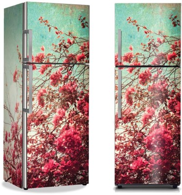 Ροζ άνθη, Vintage, Αυτοκόλλητα ψυγείου, 50 x 85 εκ. (16839)