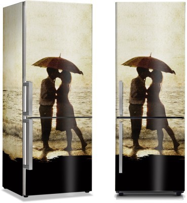 Φιλί ζευγαριού κάτω από την ομπρέλα, Vintage, Αυτοκόλλητα ψυγείου, 50 x 85 εκ.