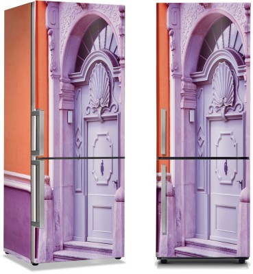 Μοβ ιδιαίτερη πόρτα, Vintage, Αυτοκόλλητα ψυγείου, 50 x 85 εκ. (44481)