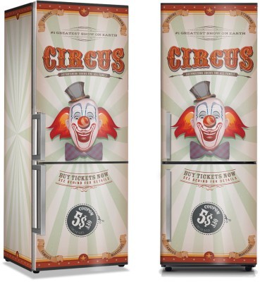 Κλόουν στο τσίρκο, Vintage, Αυτοκόλλητα ψυγείου, 50 x 85 εκ. (44483)