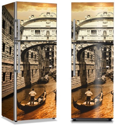 Βενετία στο ηλιοβασίλεμα, Vintage, Αυτοκόλλητα ψυγείου, 50 x 85 εκ. (13643)