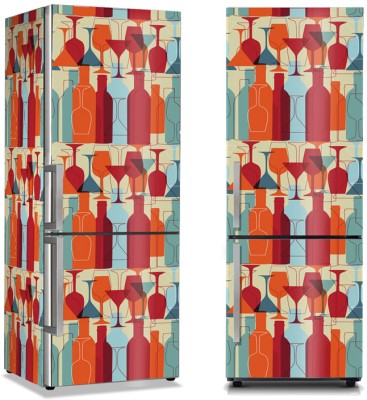 Drink Wine, Μοτίβα, Αυτοκόλλητα ψυγείου, 50 x 85 εκ.