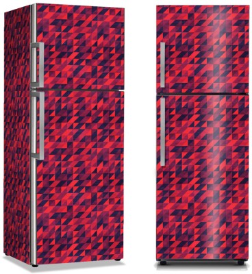3D Κόκκινο μπλέ, Μοτίβα, Αυτοκόλλητα ψυγείου, 50 x 85 εκ. (11837)