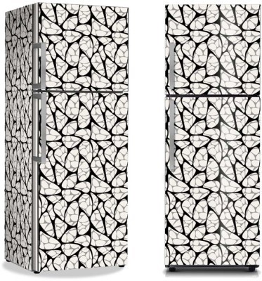 Μοντέρνο μοτίβο άσπρο μαύρο, Μοτίβα, Αυτοκόλλητα ψυγείου, 50 x 85 εκ. (16910)