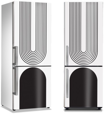 Houseart Καμπυλωτές γραμμές, Line Art, Αυτοκόλλητα ψυγείου, 50 x 85 εκ.