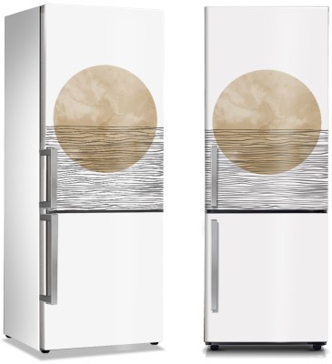 Χρυσό φεγγάρι, Line Art, Αυτοκόλλητα ψυγείου, 50 x 85 εκ. (44702)