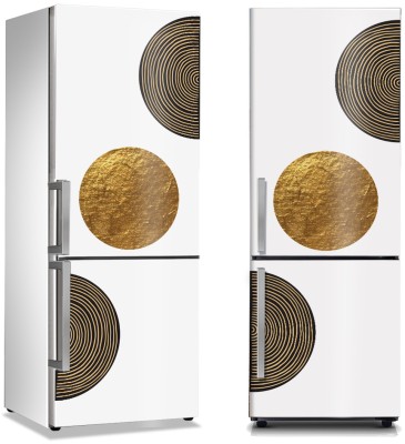Gold art circles, Line Art, Αυτοκόλλητα ψυγείου, 50 x 85 εκ. (44707)