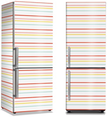 Πολύχρωμες Γραμμές, Μοτίβα, Αυτοκόλλητα ψυγείου, 50 x 85 εκ. (45943)