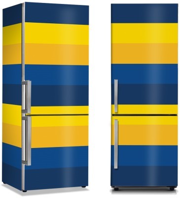 Κίτρινο-Μπλε, Μοτίβα, Αυτοκόλλητα ψυγείου, 50 x 85 εκ. (45961)