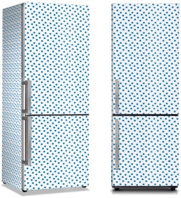 Άσπρο Φόντο Με Μπλε Βούλες, Μοτίβα, Αυτοκόλλητα ψυγείου, 50 x 85 εκ. (45963)