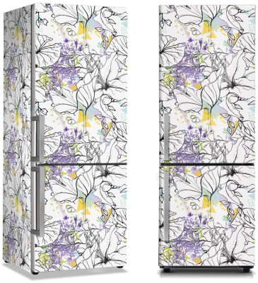 Άχρωμα Λουλούδια, Μοτίβα, Αυτοκόλλητα ψυγείου, 50 x 85 εκ. (45991)