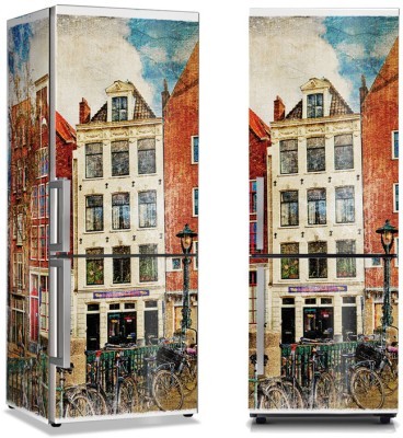 Άμστερνταμ σπίτι, Πόλεις – Ταξίδια, Αυτοκόλλητα ψυγείου, 50 x 85 εκ. (37721)