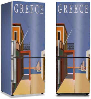 Ελληνικό τοπίο, Πόλεις – Ταξίδια, Αυτοκόλλητα ψυγείου, 50 x 85 εκ. (44489)