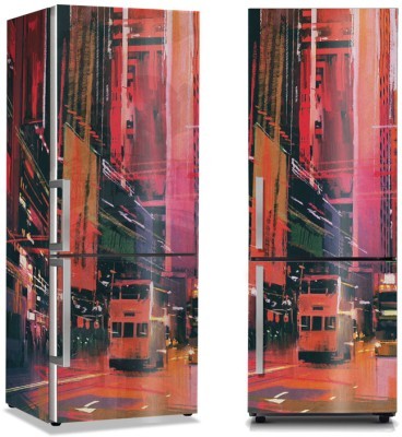 City Painting, Πόλεις – Ταξίδια, Αυτοκόλλητα ψυγείου, 50 x 85 εκ. (37726)