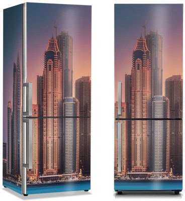 Ηλιοβασίλεμα στο Ντουμπάι, Πόλεις – Ταξίδια, Αυτοκόλλητα ψυγείου, 50 x 85 εκ. (37729)