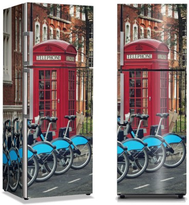 Ποδήλατα στο Λονδίνο, Πόλεις – Ταξίδια, Αυτοκόλλητα ψυγείου, 50 x 85 εκ. (10592)