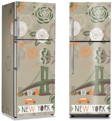 Χρωματιστή Nέα Υόρκη, Πόλεις – Ταξίδια, Αυτοκόλλητα ψυγείου, 50 x 85 εκ. (11792)