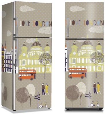 Χαρούμενο Λονδίνο, Πόλεις – Ταξίδια, Αυτοκόλλητα ψυγείου, 50 x 85 εκ. (11793)